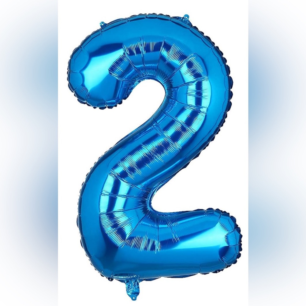 (💙8/$25) #2 Blue 40” foil balloon for helium